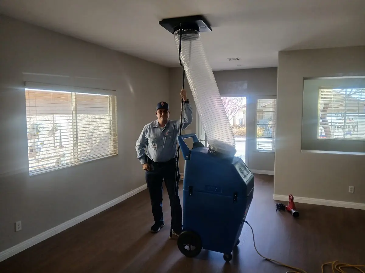 Professional Dryer Vent Cleaning work inside a Big Bear City home
